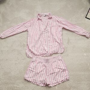 Old Navy Pink Striped Swim Coverup Set